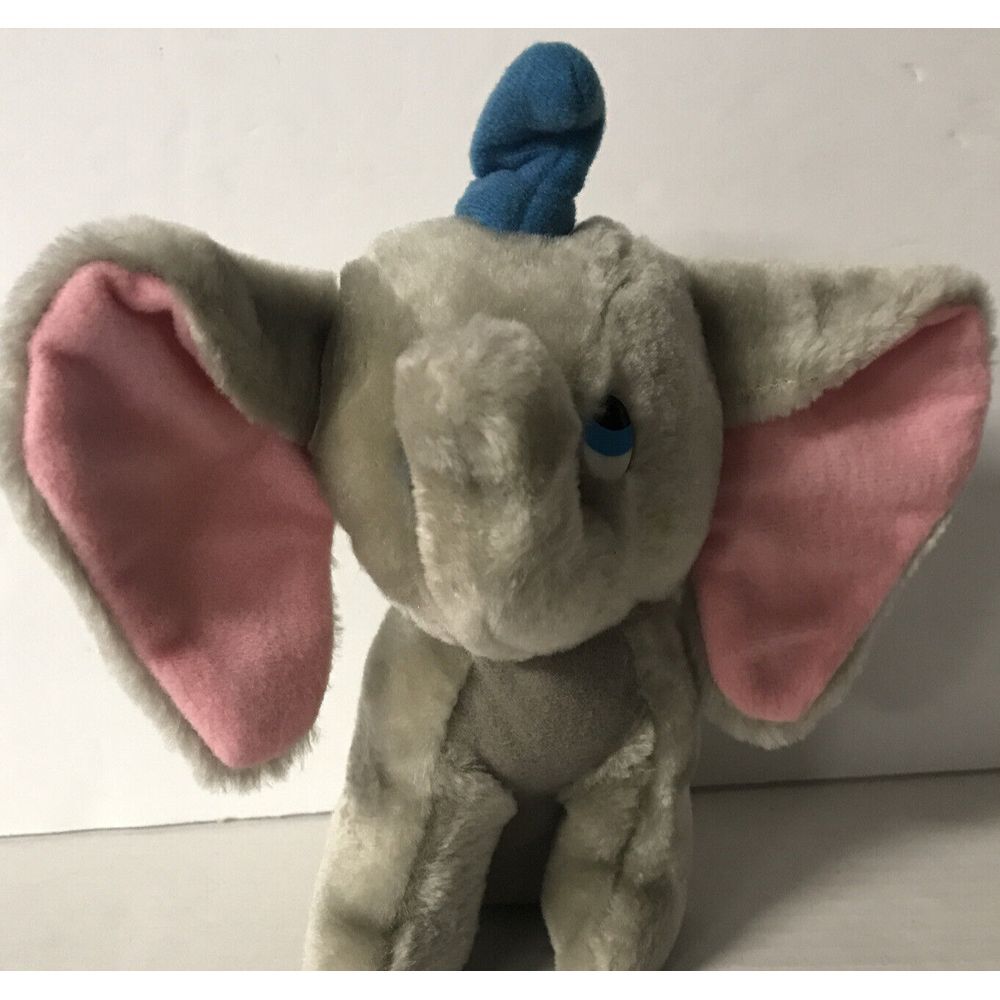 Vintage 1980's Walt Disney Dumbo The Elephant 8" Plush Stuffed Animal